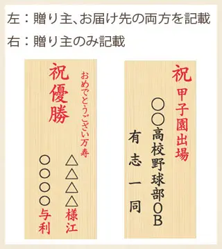 いろいろなお祝いの祝札